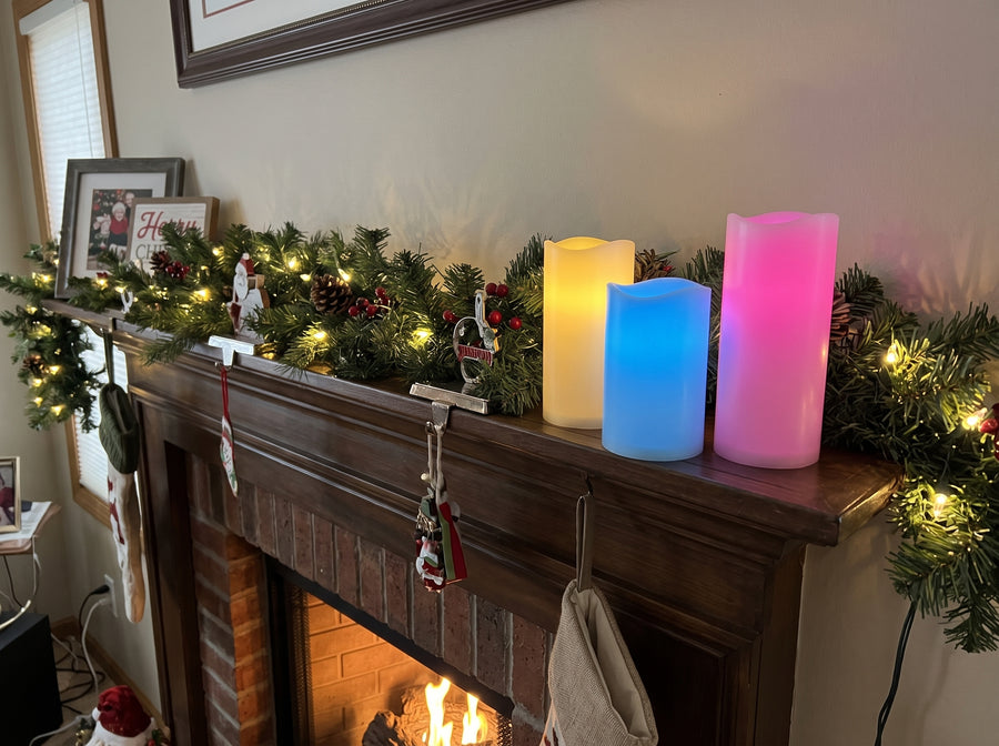 The festive mantel
